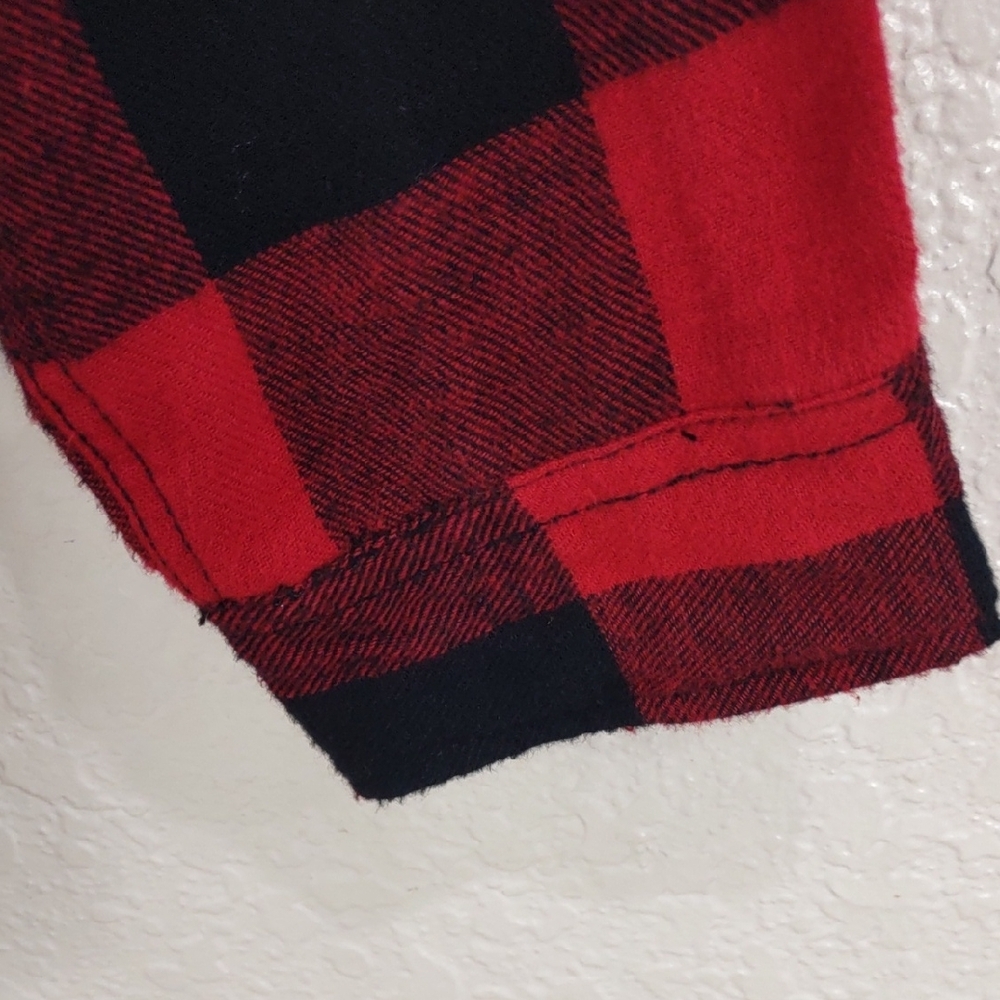 DENIM& FLOWER, Size 13/14,Kids Red and Black Plaid Shirt - Picture 6 of 17